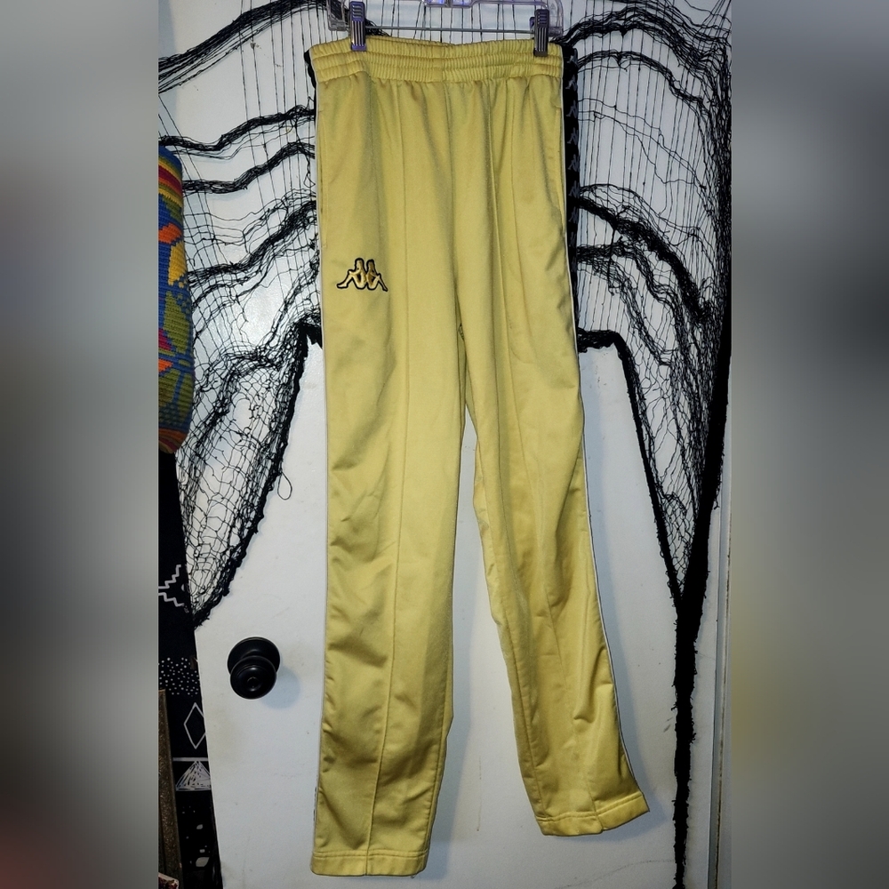 ✨️Kappa Pale Yellow Track Pants with Logo✨️